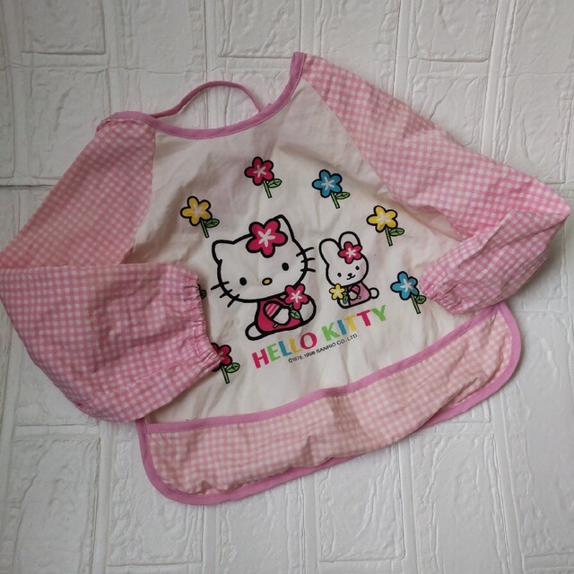 SANRIO【1998年】HELLO KITTY お食事エプロン★汚れあり 1