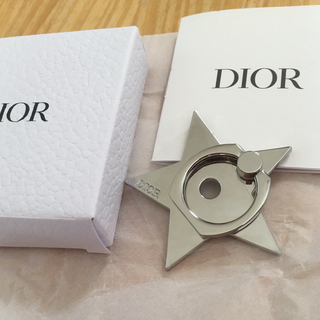 クリスチャンディオール(Christian Dior)のクリスチャンディオール　スマートフォンリング　星形　スターリング(ストラップ/イヤホンジャック)