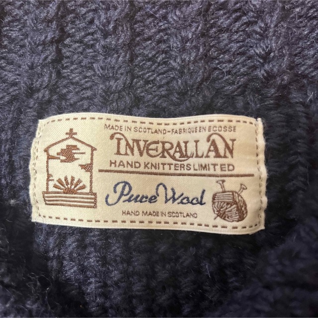 INVERALLAN(インバーアラン)の最終価格‼️早いもの勝ち‼️極美品　茶タグ　インバーアラン3a ネイビー メンズのトップス(カーディガン)の商品写真