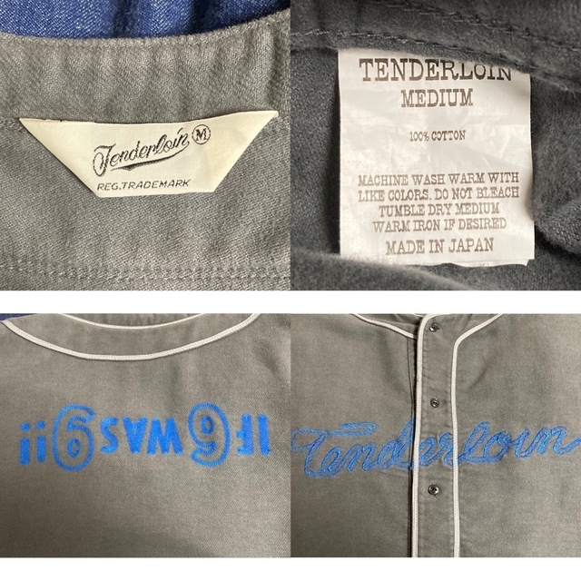 TENDERLOIN(テンダーロイン)のMサイズ テンダーロイン ベースボール シャツ グレー メンズのトップス(シャツ)の商品写真