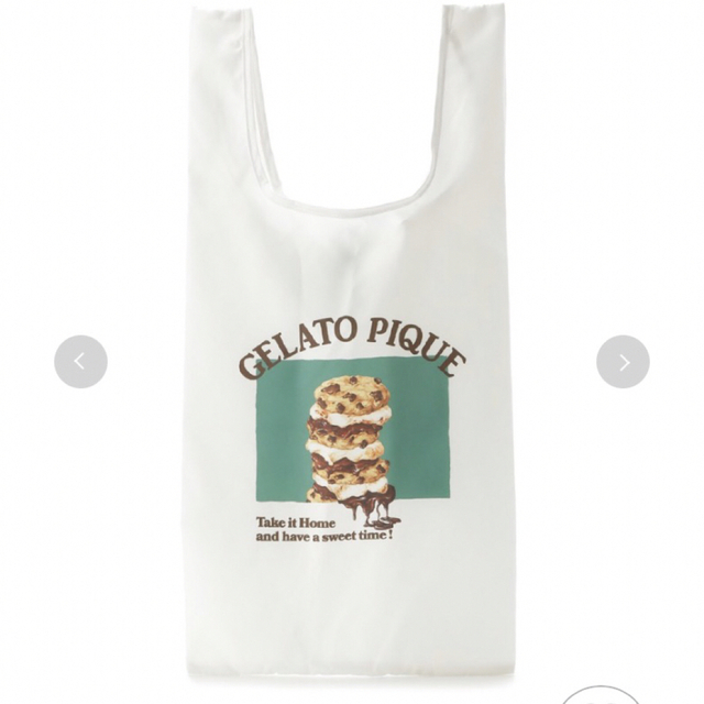 gelato pique(ジェラートピケ)の新品★gelato pique HIGHCALORIE柄マチ付きエコバッグ レディースのバッグ(エコバッグ)の商品写真