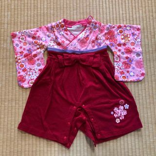 袴ロンパース　80cm(和服/着物)