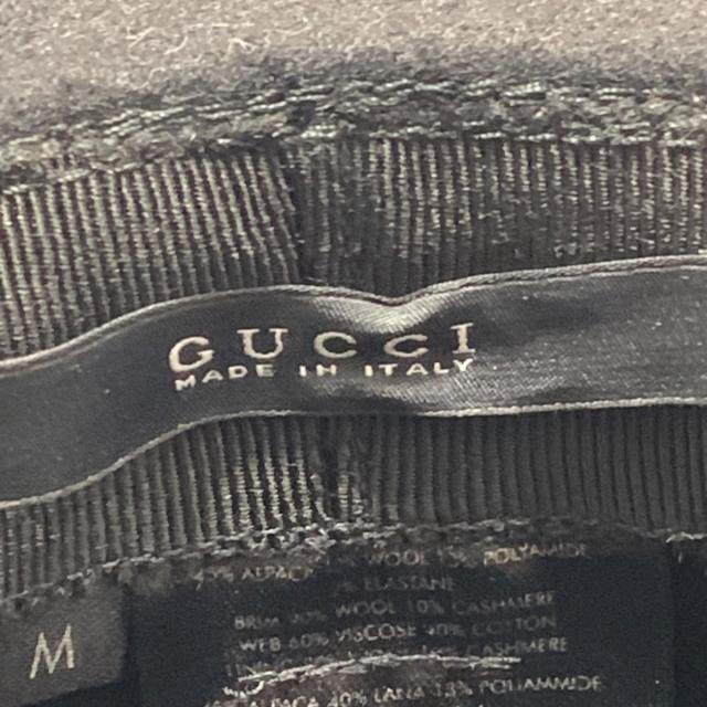 Gucci(グッチ)のグッチ ハット - 黒×グレーベージュ×白 レディースの帽子(ハット)の商品写真