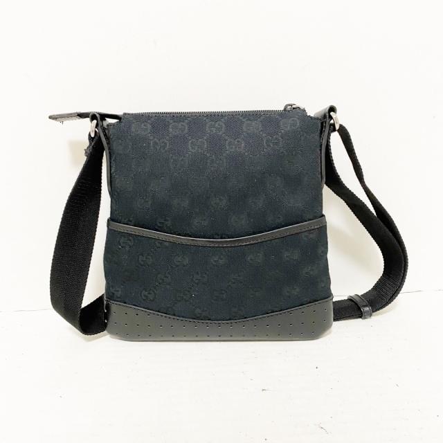 Gucci - グッチ ショルダーバッグ GG柄 147671 黒の通販 by ブラン