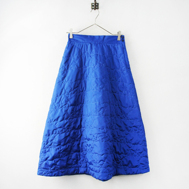 未使用 2022AW 今季 marble SUD マーブルシュッド Bearキルト Skirt スカート F/ブルー ボトムス【2400013156585】