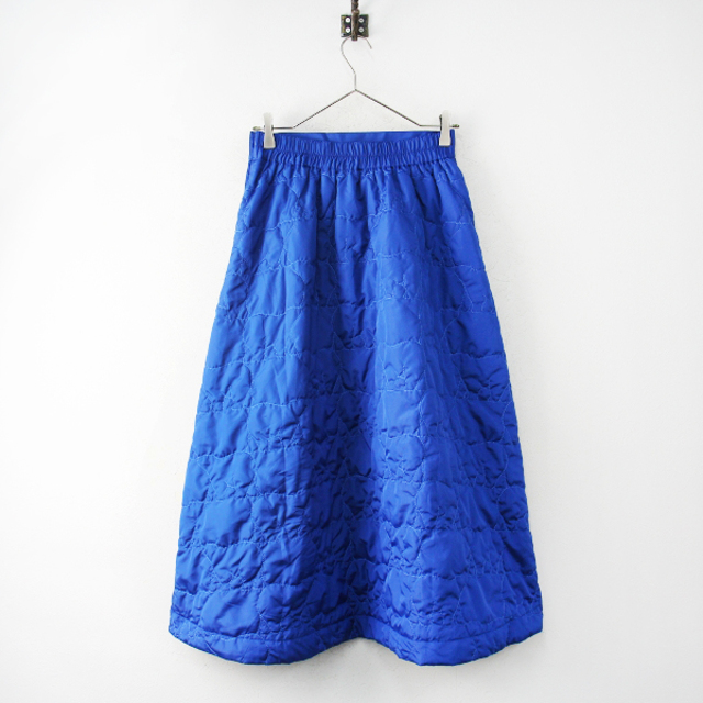 未使用 2022AW 今季 marble SUD マーブルシュッド Bearキルト Skirt スカート F/ブルー ボトムス【2400013156585】