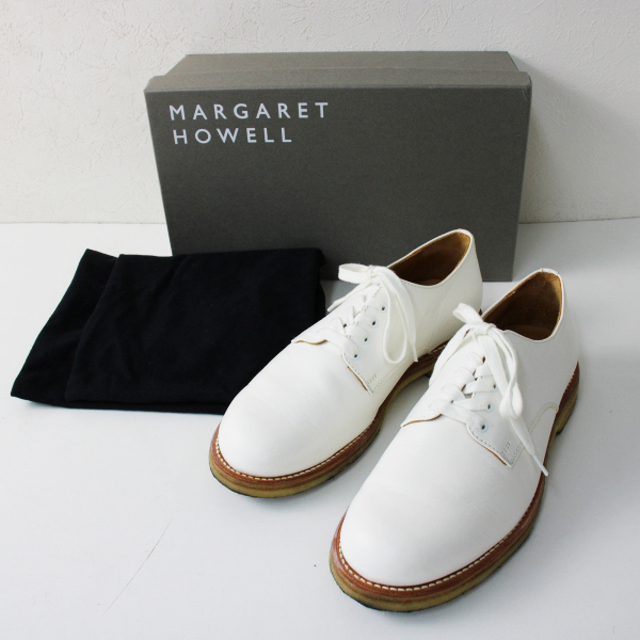 美品　MARGARET HOWELL レザー　レースアップシューズ