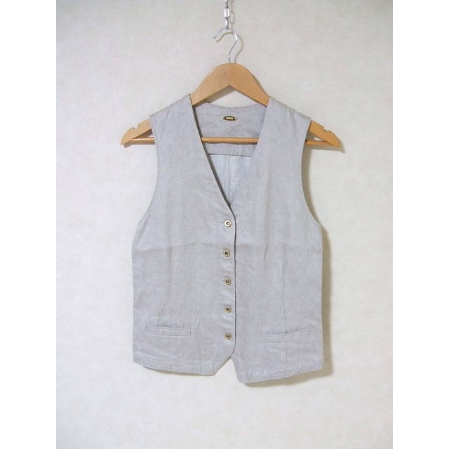 MUSE de Deuxieme Classe LINEN CHINO ベスト リネン 29700円 サイズF ベスト ミューズドゥドゥーズィエムクラス