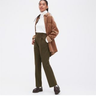 ユニクロ(UNIQLO)のユニクロ　ヒートテックタックパンツ（丈標準68〜70cm）オリーブ・Ｌサイズ(その他)