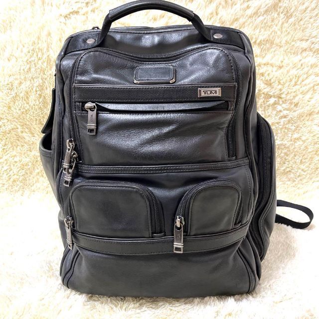 TUMI(トゥミ)のTUMI トゥミ レザー ブリーフパック  ブラック リュック ビジネスバッグ メンズのバッグ(バッグパック/リュック)の商品写真