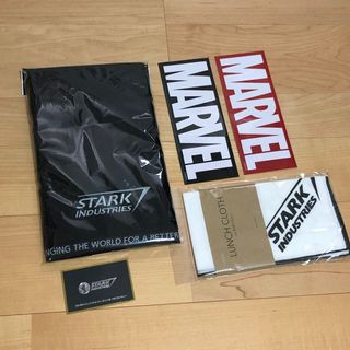 【新品未使用】marvelステッカー＆スターク社3点セット(タオル)