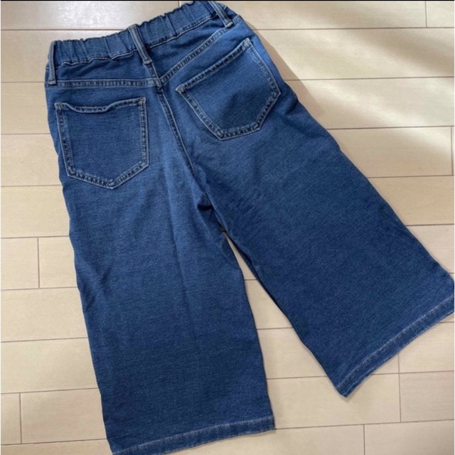 最終値下げ★UNIQLO★ユニクロ ストレッチ デニムワイドパンツ 120