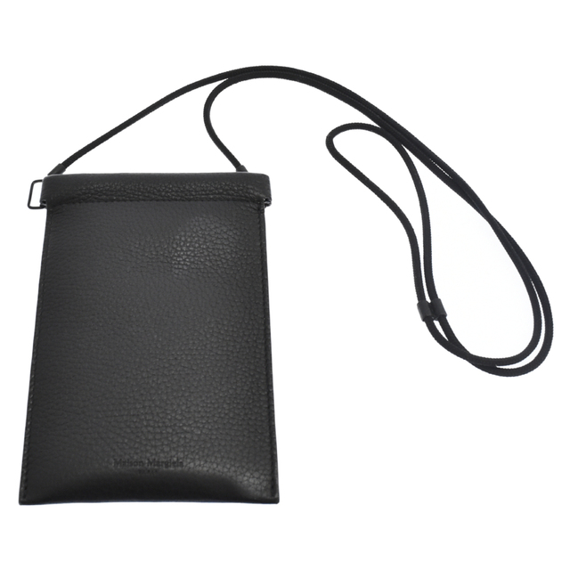 Maison Margiela メゾンマルジェラ HANGING PHONE POUCH ハンギング フォンポーチ レザーショルダーポーチ ブラック