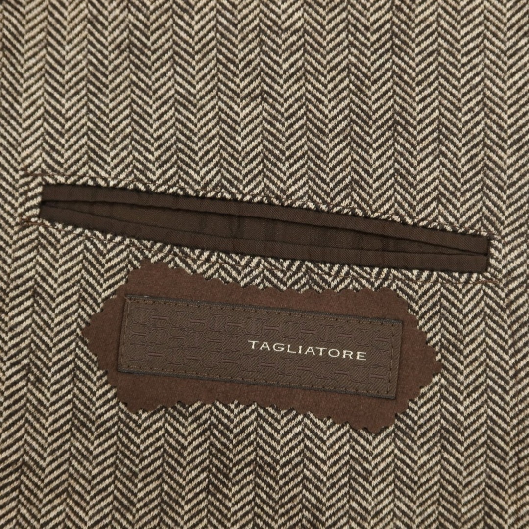 【新品】タリアトーレ TAGLIATORE ウールコットン ジャージー ヘリンボーン 2B テーラードジャケット【サイズ44】【メンズ】