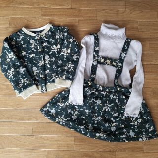 プチバトー(PETIT BATEAU)のプチバトー セットアップ ジャケット スカート リブタートル(ジャケット/上着)