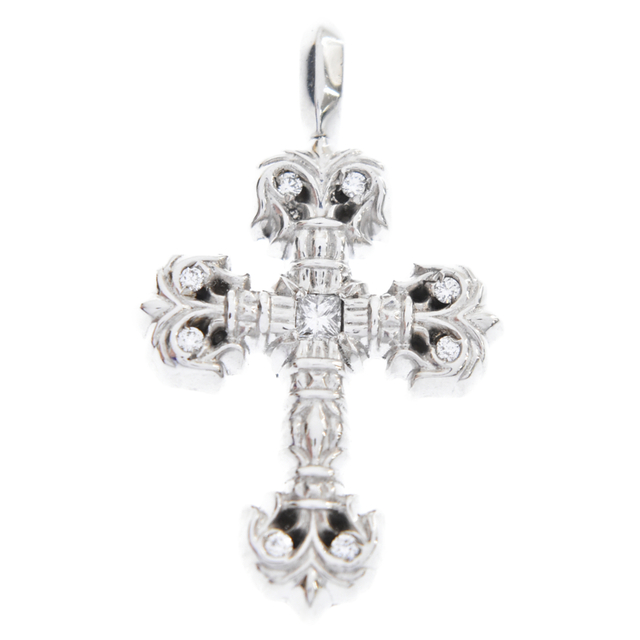 人気大割引 CHROME - Hearts Chrome HEARTS 国内レシート付き シルバー ネックレストップ PAVEダイヤ クロス タイニーフィリグリー P/DMND TINY FILIGREE CHARM 18KWG クロムハーツ ネックレス - www.belvedere-chalet.com