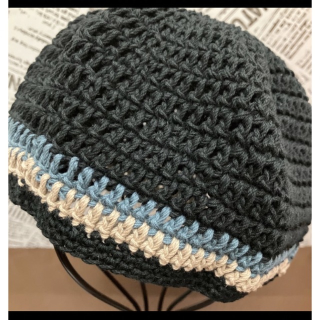ハンドメイド かぎ針編み ベレー帽子 年中使える綿100 通販