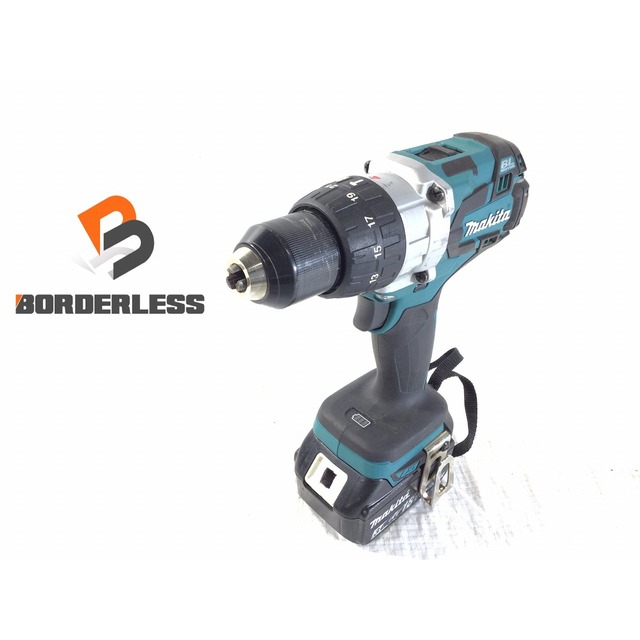 ☆比較的綺麗 おまけのビット数本付♪☆makita マキタ 18V充電式ドライバドリル HP481D 本体 バッテリー1個(BL1830B 3.0Ah)付き 64758バイク