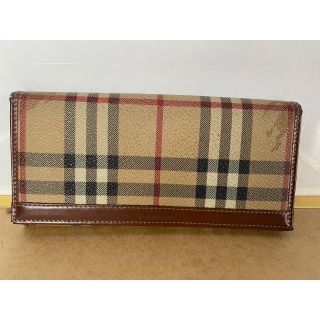 バーバリー(BURBERRY)のBURBERRY(バーバリー) チェック 長財布 ベージュ×茶 ブラウン PVC(長財布)