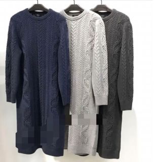 定価39600円★19AW★Theory★セオリー★ケーブル編★ニットワンピース