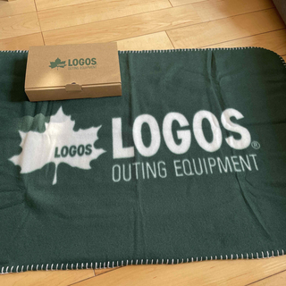 ロゴス(LOGOS)の非売品　LOGOS ブランケット　グリーン(ノベルティグッズ)