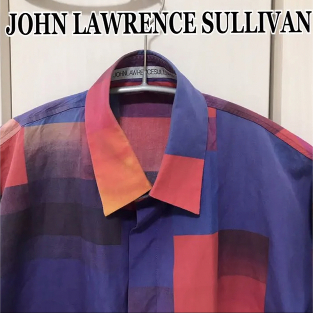 JOHN LAWRENCE SULLIVAN 幾何学デザインシャツメンズ