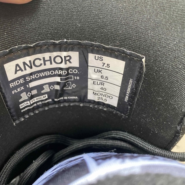 RIDE ANCHOR  スポーツ/アウトドアのスノーボード(ブーツ)の商品写真