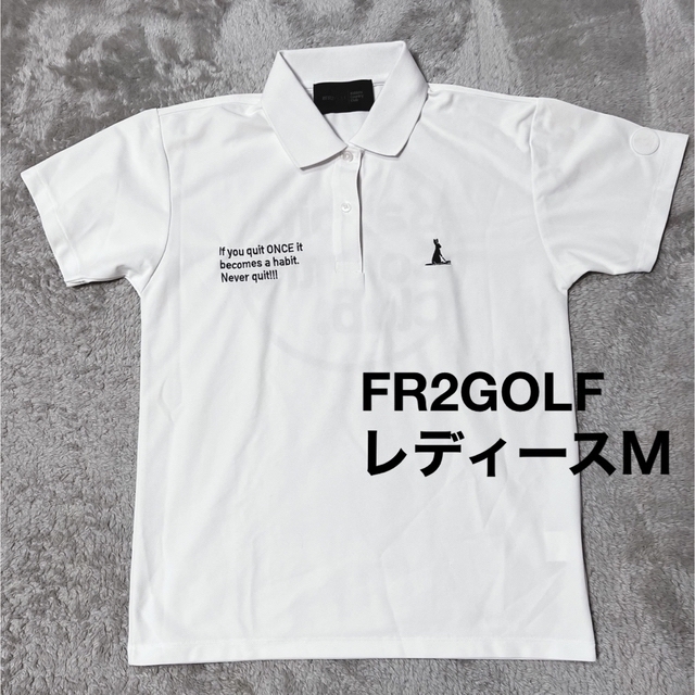 FR2GOLF レディース　M ポロシャツ　白　fr2 ゴルフ スポーツ/アウトドアのゴルフ(ウエア)の商品写真