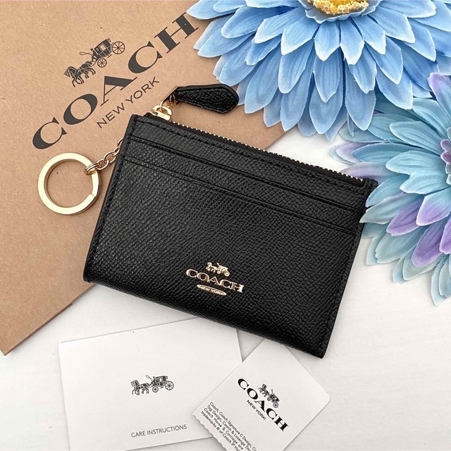 COACH(コーチ)の新品☆COACH(コーチ)ブラック レザー コインケース レディースのファッション小物(コインケース)の商品写真