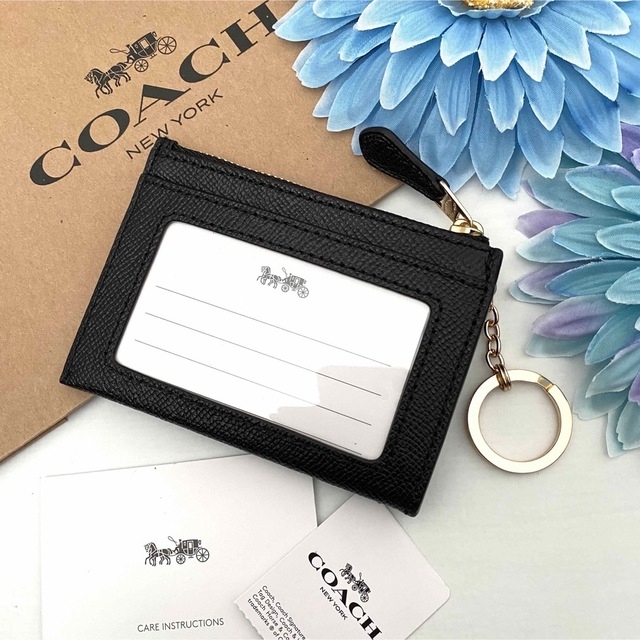 COACH(コーチ)の新品☆COACH(コーチ)ブラック レザー コインケース レディースのファッション小物(コインケース)の商品写真