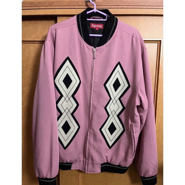 Supeme Diamond Rayon Bomber Jacket L