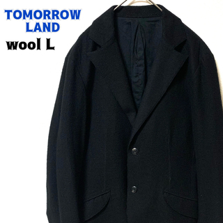 トゥモローランド(TOMORROWLAND)のTOMORROWLAND ウール テーラードジャケット 古着 ブラック スーツ(テーラードジャケット)
