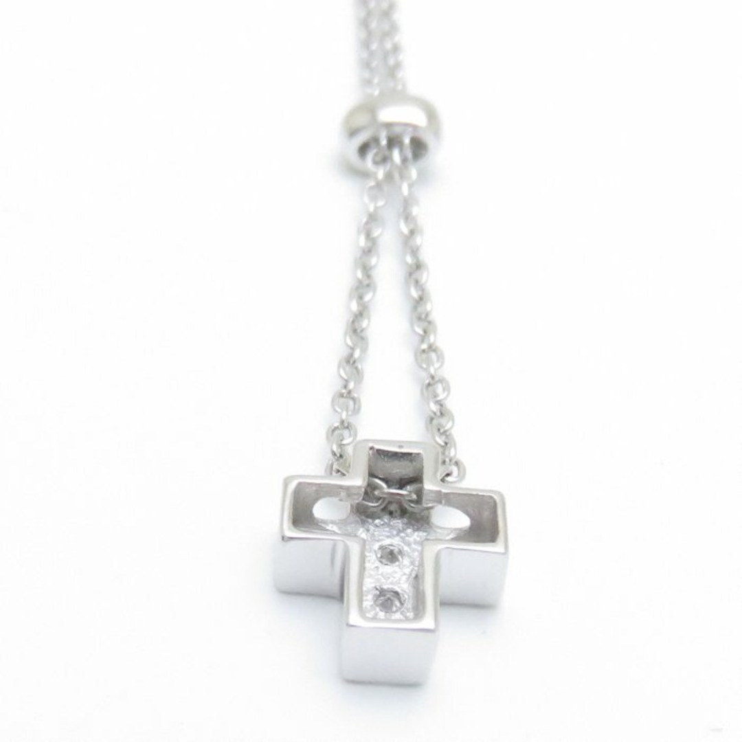 スタージュエリー STAR JEWELRY クロス ダイヤモンド ネックレス ダイヤモンド0.07ct K18WG ホワイトゴールド/097010【中古】【BJ】 スタージュエリー K18 ホワイトゴールド クロス ダイヤモンド ネックレス