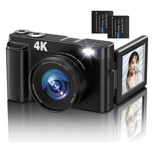 Jumobuis デジタルカメラ 4K デジカメ コンパクト ミラーレス一眼 スマホ/家電/カメラのカメラ(ミラーレス一眼)の商品写真