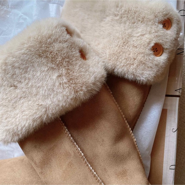 Samoyed サモエド Fur Line Mouton Boots L - ブーツ