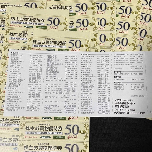 東急 株主優待 東急ストアお買い物優待券 80枚 プレッセ ¥4000分
