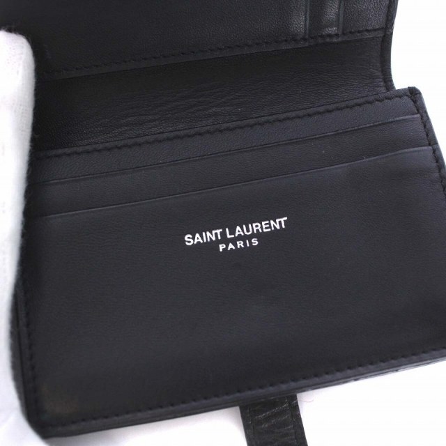 Saint Laurent(サンローラン)のSAINT LAURENT PARIS クロコ型押し カードケース 名刺入れ メンズのファッション小物(名刺入れ/定期入れ)の商品写真