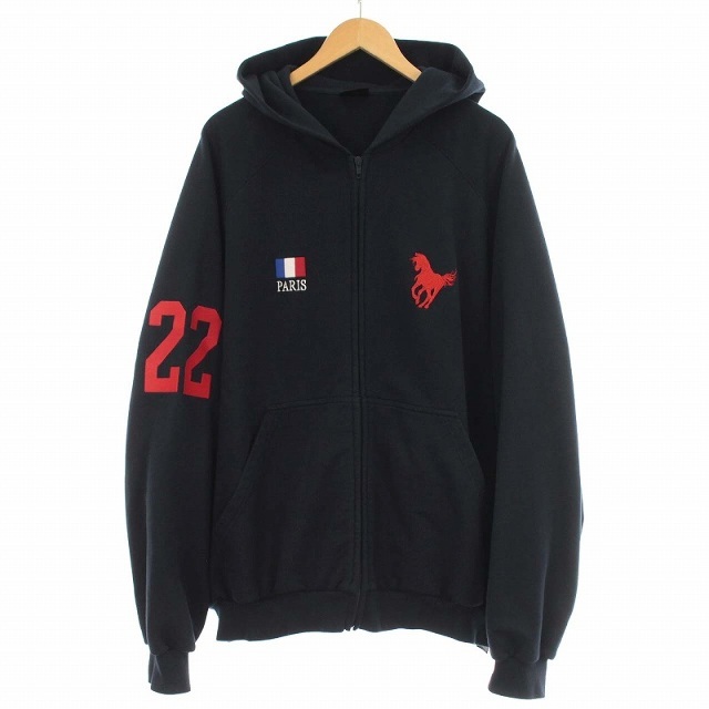 競売 BALENCIAGA Balenciaga 22AW パーカー Hoodie Zip-up Polo パーカー 