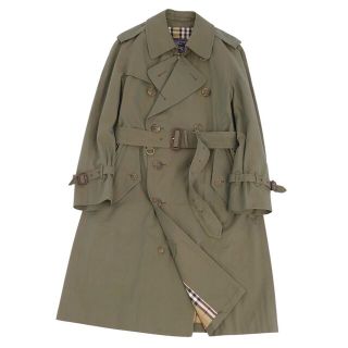 バーバリー(BURBERRY)のVintage バーバリー Burberrys コート 英国製 トレンチコート コットン100％ 裏チェック アウター メンズ ES カーキ(トレンチコート)