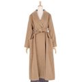 極美品 マックスマーラ Max Mara コート 白タグ ベルト付き ロングコー