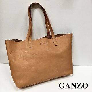 ガンゾ(GANZO)のGANZO SACCHETTO3 トートバッグ キャメル ガンゾ サケット3 牛革ヌメ 都会的 ビジネス カジュアル 大人 飛騨牛 レザー シンプル【中古】【004】(トートバッグ)