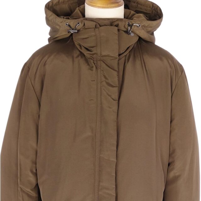 美品 マックスマーラ Max Mara WEEKEND コート ロングコート ダウンコート リバーシブル フーディー 中綿入り アウター レディース JI36 GB4 FB34(S相当) カーキ