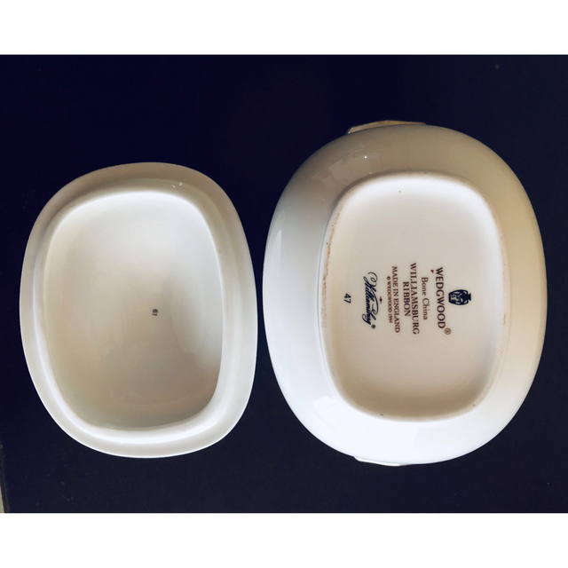 WEDGWOOD ウエッジウッド ウィリアムズバーグ リボン シュガーポット