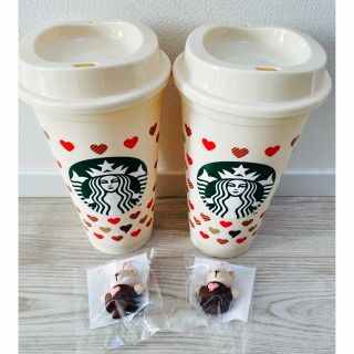 スターバックスコーヒー(Starbucks Coffee)のスターバックス　リユーザブルカップ　ベアリスタ　バレンタイン(キャラクターグッズ)