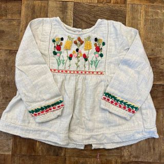 ザラキッズ(ZARA KIDS)の刺繍トップス(ブラウス)