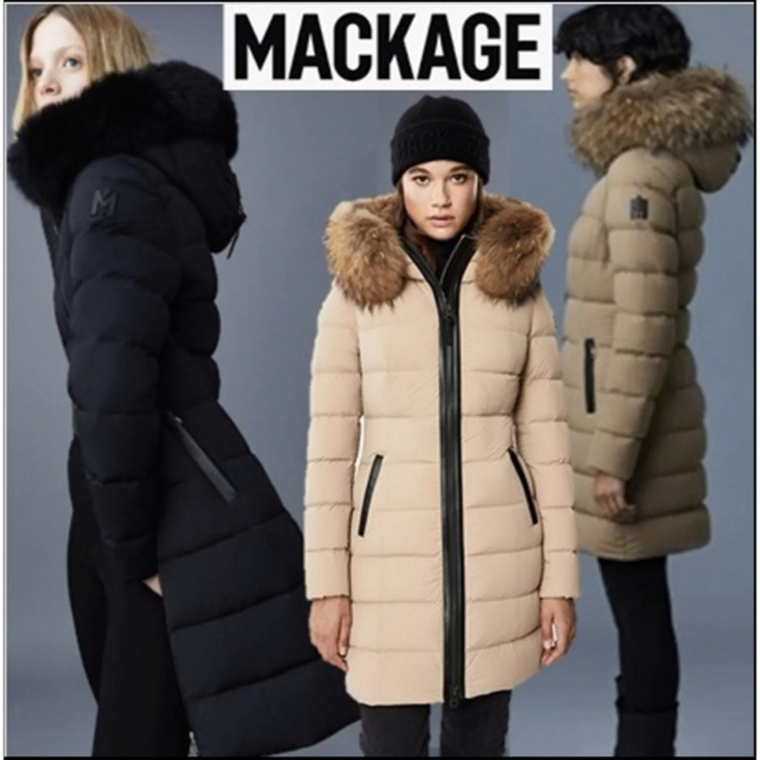 Mackage(マッカージュ)のMackage フォクスファー付きダウン CALLA Black/Bx レディースのジャケット/アウター(ダウンコート)の商品写真