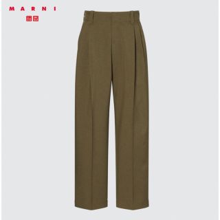 マルニ(Marni)のUNIQLO×マルニ ワイドフィットタックパンツ【Lサイズ】(スラックス)