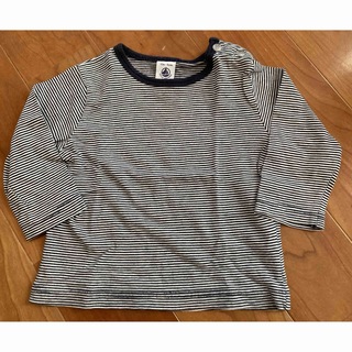 プチバトー(PETIT BATEAU)のふプチバトー PETIT BATEAU ロンT 長袖Tシャツ　12m 70cm(Ｔシャツ)