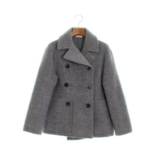 ジルサンダー(Jil Sander)のJIL SANDER ジルサンダー ピーコート 36(XS位) グレー 【古着】【中古】(ピーコート)