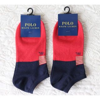 ポロラルフローレン(POLO RALPH LAUREN)の新品【ポロラルフローレン】2足セット 靴下 スニーカーソックス 22-24cm(ソックス)